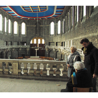 Décembre 2012, première visite d'Arcabas et de son épouse en présence de l'architecte. Les travaux n'ont pas commencé. Décembre 2012, première visite d'Arcabas et de son épouse en présence de l'architecte. Les travaux n'ont pas commencé.